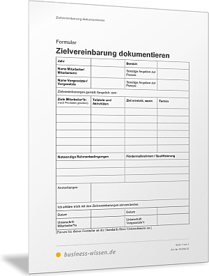 Zielvereinbarungen mit Mitarbeitern dokumentieren