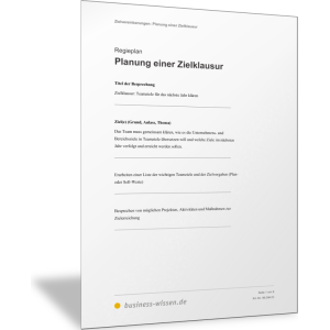 Zielklausur mit Regieplan planen