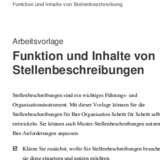 Stellenbeschreibungen formulieren