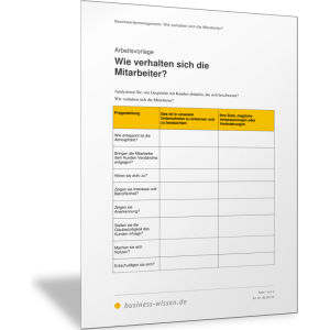 Wie verhalten sich Mitarbeiter bei Kundenbeschwerden?