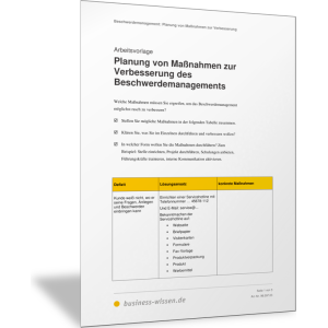 Beschwerdemanagement verbessern
