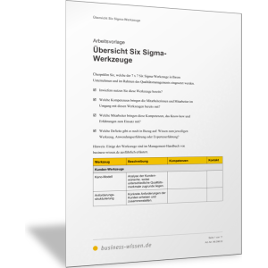 Six-Sigma-Werkzeuge einsetzen