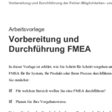 FMEA vorbereiten und durchführen