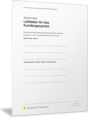 Leitfaden für das Kundengespräch