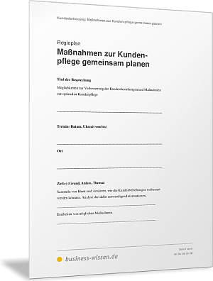 Maßnahmen zur Kundenpflege gemeinsam planen