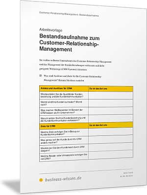 Bestandsaufnahme zum Customer-Relationship-Management