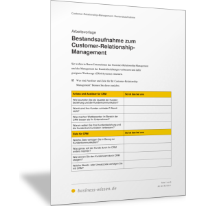 Bestandsaufnahme zum Customer-Relationship-Management