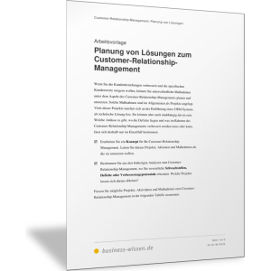 Lösungen zum Customer-Relationship-Management planen