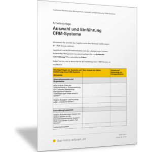 CRM-System auswählen und einführen
