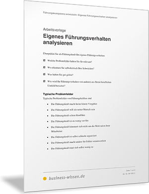 Eigenes Führungsverhalten analysieren
