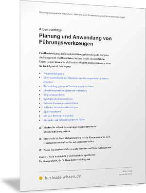 Planung und Anwendung von Führungswerkzeugen