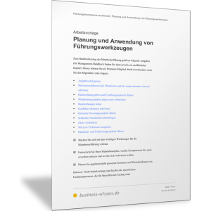 Planung und Anwendung von Führungswerkzeugen