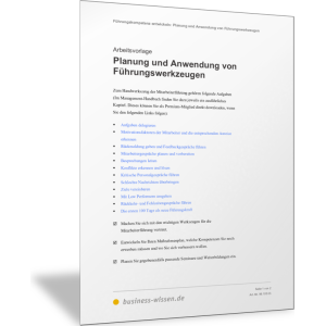 Planung und Anwendung von Führungswerkzeugen