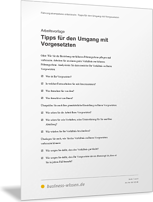 Tipps für den Umgang mit Vorgesetzten