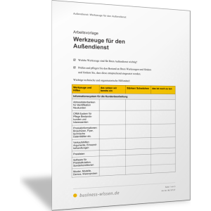 Werkzeuge für den Außendienst
