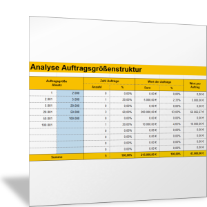 Auftragsgröße und Umsatzzusammensetzung analysieren