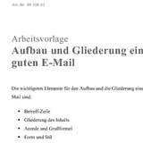 Geschäftliche E-Mail schreiben - Vorlage