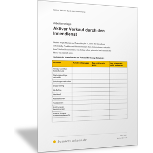 Aktiver Verkauf durch den Innendienst