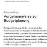 Vorgehensweise bei der Budgetplanung