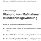 Maßnahmen zur Kundenrückgewinnung planen