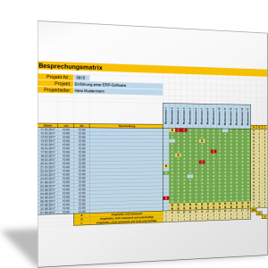 Besprechungsmatrix für das Projektmanagement