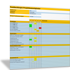 Rückmeldung zum Projektverlauf: Feedbackbogen für Projektmitarbeiter