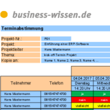 Terminabstimmung Projektbesprechungen, Telefonkonferenz und andere Meetings