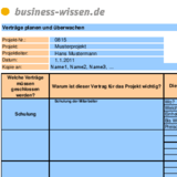 Übersicht über Verträge und ihren Status für das Projektmanagement