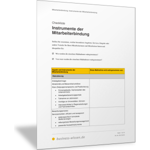 Instrumente der Mitarbeiterbindung