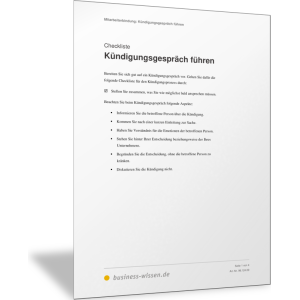 Kündigungsgespräch führen