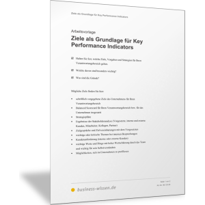 Ziele als Grundlage für Key Performance Indicators