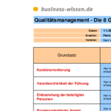 Die 8 Grundsätze des Qualitätsmanagements