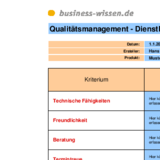 Bewertung Dienstleistung und Service