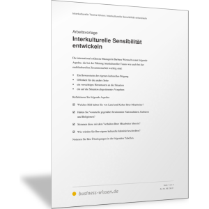 Interkulturelle Sensibilität entwickeln