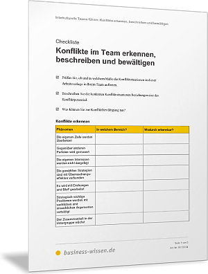 Konflikte im Team erkennen, beschreiben und bewältigen