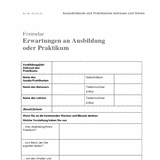 Erwartungen an Ausbildung oder Praktikum – Formular – business-wissen.de