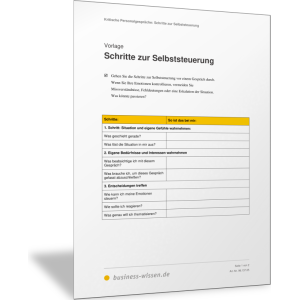 Schritte zur Selbststeuerung