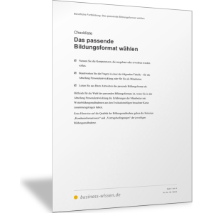 Das passende Bildungsformat wählen