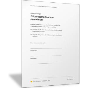 Bildungsmaßnahme evaluieren