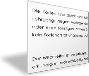 Vertrag über die Teilnahme an einer Fortbildung