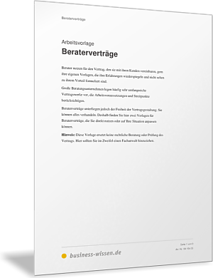 Beraterverträge (Beispiele)