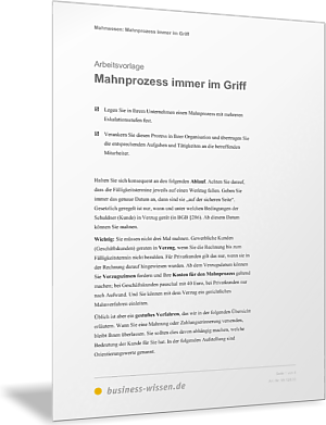 Mahnprozess immer im Griff