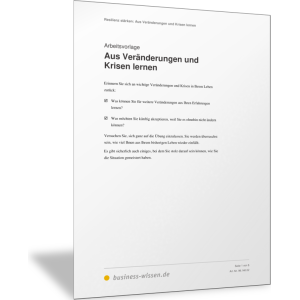 Aus Veränderungen und Krisen lernen
