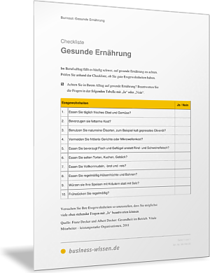 Selbstcheck bewusste Ernährung