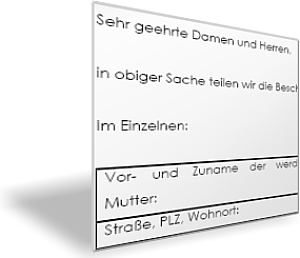 Mitteilung ans Gewerbeamt über die Beschäftigung werdender Mütter