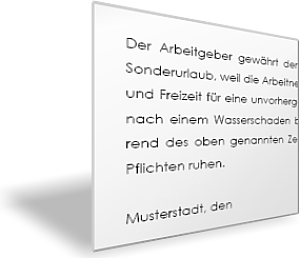Vertragsklausel im Arbeitsvertrag über Sonderurlaub