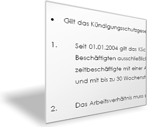 Wirksamkeitsprüfung einer betriebsbedingten Kündigung