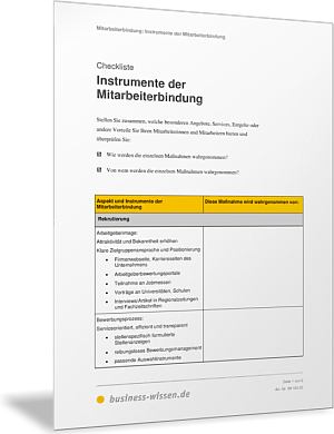 Instrumente der Mitarbeiterbindung