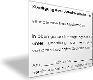 Ordentliche Kündigung aus verhaltensbedingten Gründen
