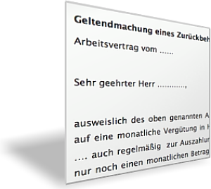 Geltendmachung des Rechts auf Arbeitsverweigerung wegen ausstehenden Lohns